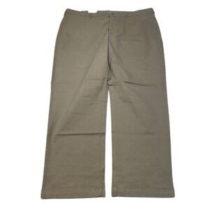 Haggar Premium Soft Chino‎ Twill Pants Mens 40x30 Tan Straight Fit NEW